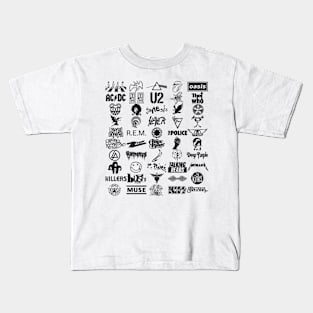 Top 50 Rock Bands Kids T-Shirt